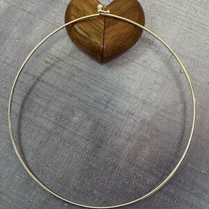 Elegant Silver Hoop Necklace
